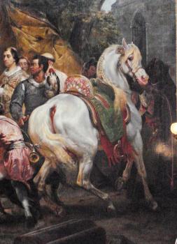 Philippe Auguste Arabian horse and Moorish attendant at the Battle of Bouvines